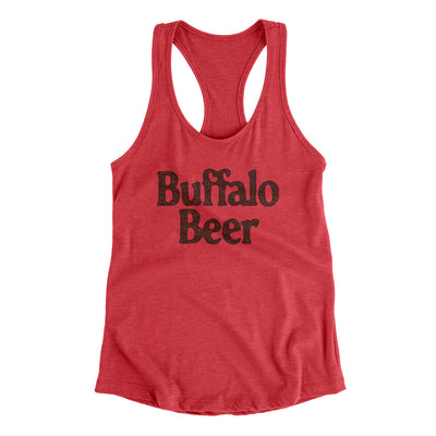 Buffalo Beer Women's Racerback Tank-Vintage Red-Allegiant Goods Co. Vintage Sports Apparel