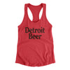 Detroit Beer Women's Racerback Tank-Vintage Red-Allegiant Goods Co. Vintage Sports Apparel