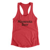 Minnesota Beer Women's Racerback Tank-Vintage Red-Allegiant Goods Co. Vintage Sports Apparel