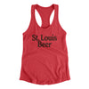 St. Louis Beer Women's Racerback Tank-Vintage Red-Allegiant Goods Co. Vintage Sports Apparel