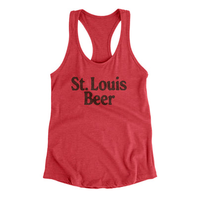 St. Louis Beer Women's Racerback Tank-Vintage Red-Allegiant Goods Co. Vintage Sports Apparel