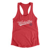 Washington Dc Vintage Script Women's Racerback Tank-Vintage Red-Allegiant Goods Co. Vintage Sports Apparel