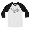 Atlanta Beer Men/Unisex Raglan 3/4 Sleeve T-Shirt-White with Black-Allegiant Goods Co. Vintage Sports Apparel