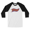 Phoenix Pennant Men/Unisex Raglan 3/4 Sleeve T-Shirt-White with Black-Allegiant Goods Co. Vintage Sports Apparel