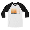 Knoxville Repeat Men/Unisex Raglan 3/4 Sleeve T-Shirt-White with Black-Allegiant Goods Co. Vintage Sports Apparel