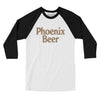 Phoenix Beer Men/Unisex Raglan 3/4 Sleeve T-Shirt-White with Black-Allegiant Goods Co. Vintage Sports Apparel