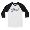 Colorado Pennant Men/Unisex Raglan 3/4 Sleeve T-Shirt-White with Black-Allegiant Goods Co. Vintage Sports Apparel