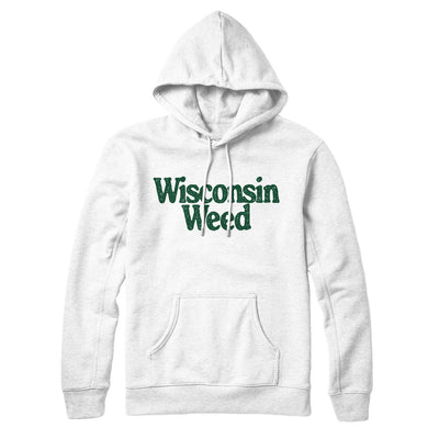 Wisconsin Weed Hoodie-White-Allegiant Goods Co. Vintage Sports Apparel