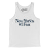 New York's Number 1 Fan Men/Unisex Tank Top-White-Allegiant Goods Co. Vintage Sports Apparel