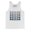 Dallas Repeat Men/Unisex Tank Top-White-Allegiant Goods Co. Vintage Sports Apparel