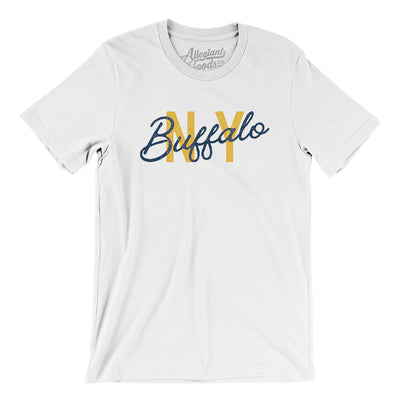 Buffalo Ny Overprinted Men/Unisex T-Shirt-White-Allegiant Goods Co. Vintage Sports Apparel