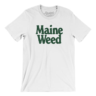 Maine Weed Men/Unisex T-Shirt-White-Allegiant Goods Co. Vintage Sports Apparel