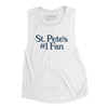 St Pete's Number 1 Fan Women's Flowey Scoopneck Muscle Tank-White-Allegiant Goods Co. Vintage Sports Apparel