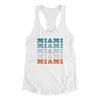 Miami Repeat Women's Racerback Tank-White-Allegiant Goods Co. Vintage Sports Apparel