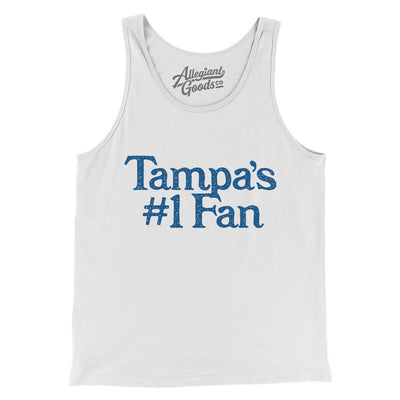 Tampa's Number 1 Fan Men/Unisex Tank Top-White-Allegiant Goods Co. Vintage Sports Apparel