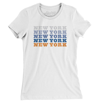 New York Repeat Women's T-Shirt-White-Allegiant Goods Co. Vintage Sports Apparel