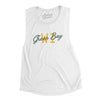 Green Bay Wi Overprinted Women's Flowey Scoopneck Muscle Tank-White-Allegiant Goods Co. Vintage Sports Apparel