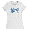 Orlando Vintage Script Women's T-Shirt-White-Allegiant Goods Co. Vintage Sports Apparel