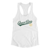 Green Bay Vintage Script Women's Racerback Tank-White-Allegiant Goods Co. Vintage Sports Apparel