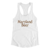 Maryland Beer Women's Racerback Tank-White-Allegiant Goods Co. Vintage Sports Apparel