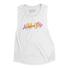 Kansas City Mo Overprinted Women's Flowey Scoopneck Muscle Tank-White-Allegiant Goods Co. Vintage Sports Apparel