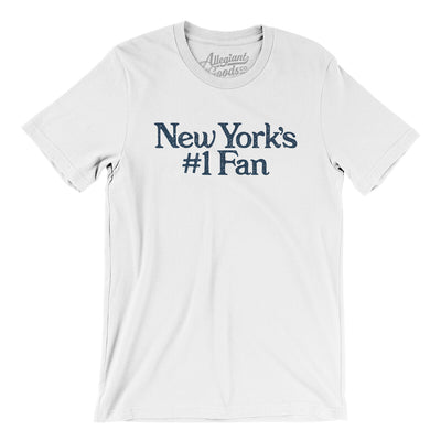 New York's Number 1 Fan Men/Unisex T-Shirt-White-Allegiant Goods Co. Vintage Sports Apparel