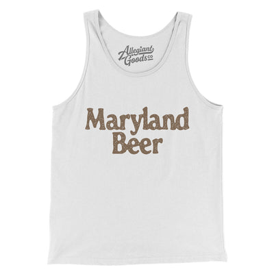 Maryland Beer Men/Unisex Tank Top-White-Allegiant Goods Co. Vintage Sports Apparel