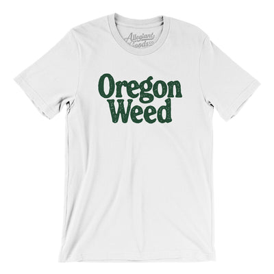 Oregon Weed Men/Unisex T-Shirt-White-Allegiant Goods Co. Vintage Sports Apparel