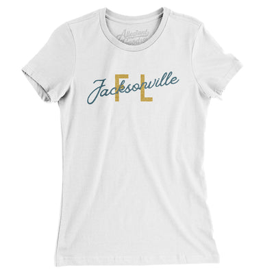 Jacksonville Fl Overprinted Women's T-Shirt-White-Allegiant Goods Co. Vintage Sports Apparel