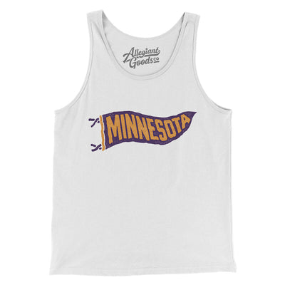 Minnesota Pennant Men/Unisex Tank Top-White-Allegiant Goods Co. Vintage Sports Apparel