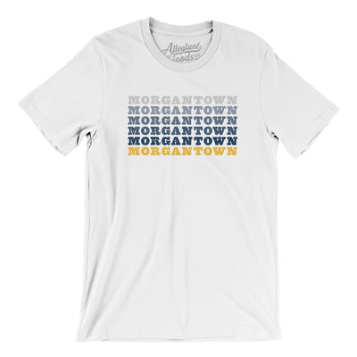 Morgantown Repeat Men/Unisex T-Shirt-White-Allegiant Goods Co. Vintage Sports Apparel