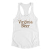 Virginia Beer Women's Racerback Tank-White-Allegiant Goods Co. Vintage Sports Apparel