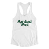 Maryland Weed Women's Racerback Tank-White-Allegiant Goods Co. Vintage Sports Apparel