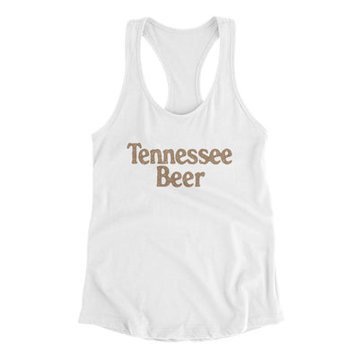 Tennessee Beer Women's Racerback Tank-White-Allegiant Goods Co. Vintage Sports Apparel