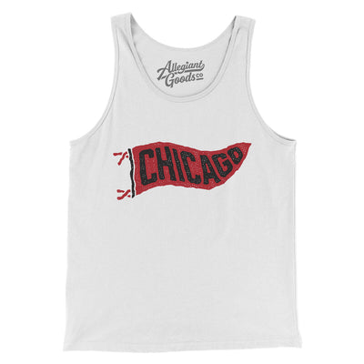 Chicago Pennant Men/Unisex Tank Top-White-Allegiant Goods Co. Vintage Sports Apparel