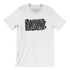 Pennsylvania State Shape Text Men/Unisex T-Shirt-White-Allegiant Goods Co. Vintage Sports Apparel