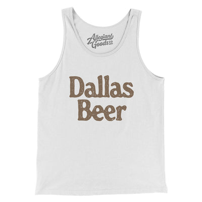 Dallas Beer Men/Unisex Tank Top-White-Allegiant Goods Co. Vintage Sports Apparel