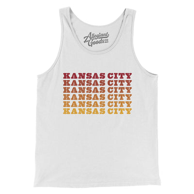 Kansas City Repeat Men/Unisex Tank Top-White-Allegiant Goods Co. Vintage Sports Apparel