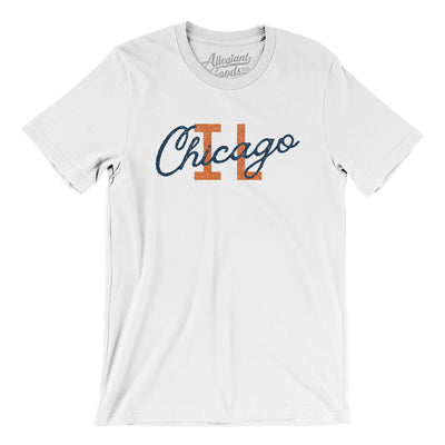 Chicago Illinois Overprinted Men/Unisex T-Shirt-White-Allegiant Goods Co. Vintage Sports Apparel