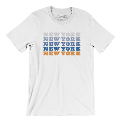 New York Repeat Men/Unisex T-Shirt-White-Allegiant Goods Co. Vintage Sports Apparel