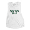 New York Weed Women's Flowey Scoopneck Muscle Tank-White-Allegiant Goods Co. Vintage Sports Apparel