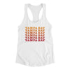 Tampa Bay Repeat Women's Racerback Tank-White-Allegiant Goods Co. Vintage Sports Apparel