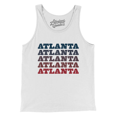 Atlanta Repeat Men/Unisex Tank Top-White-Allegiant Goods Co. Vintage Sports Apparel