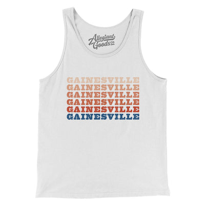 Gainesville Repeat Men/Unisex Tank Top-White-Allegiant Goods Co. Vintage Sports Apparel