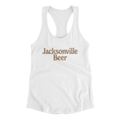 Jacksonville Beer Women's Racerback Tank-White-Allegiant Goods Co. Vintage Sports Apparel