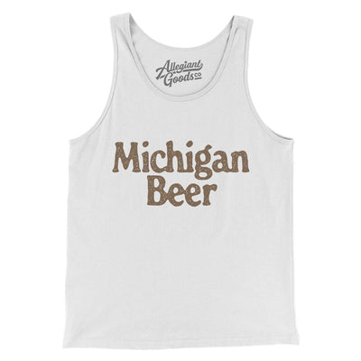 Michigan Beer Men/Unisex Tank Top-White-Allegiant Goods Co. Vintage Sports Apparel