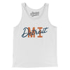 Detroit Mi Overprinted Men/Unisex Tank Top-White-Allegiant Goods Co. Vintage Sports Apparel