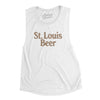 St. Louis Beer Women's Flowey Scoopneck Muscle Tank-White-Allegiant Goods Co. Vintage Sports Apparel