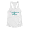 San Jose's Number 1 Fan Women's Racerback Tank-White-Allegiant Goods Co. Vintage Sports Apparel