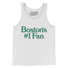 Boston's Number 1 Fan Men/Unisex Tank Top-White-Allegiant Goods Co. Vintage Sports Apparel